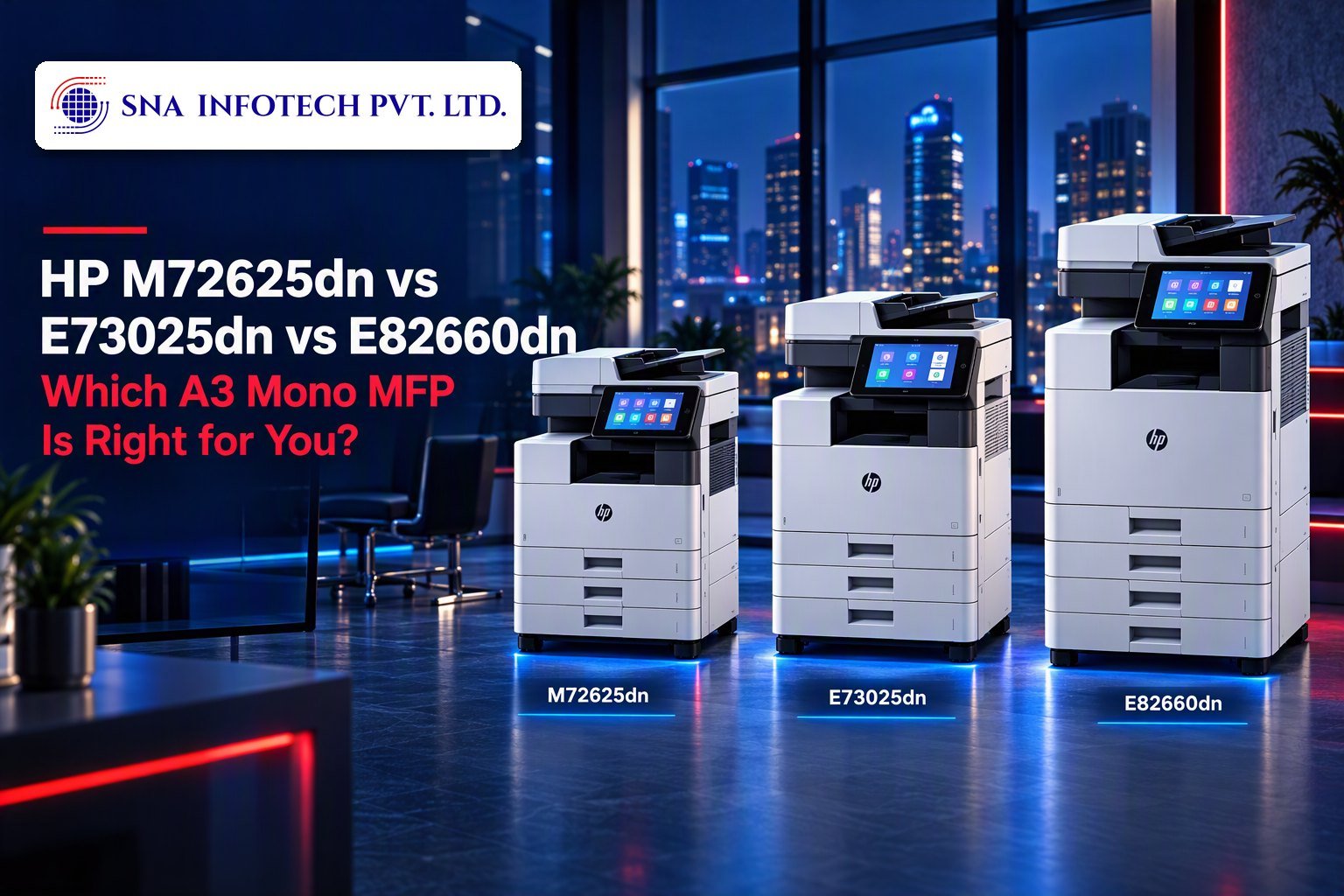 HP M72625dn vs E73025dn vs E82660dn: Which A3 Mono MFP Is Right for You? - SNA Infotech